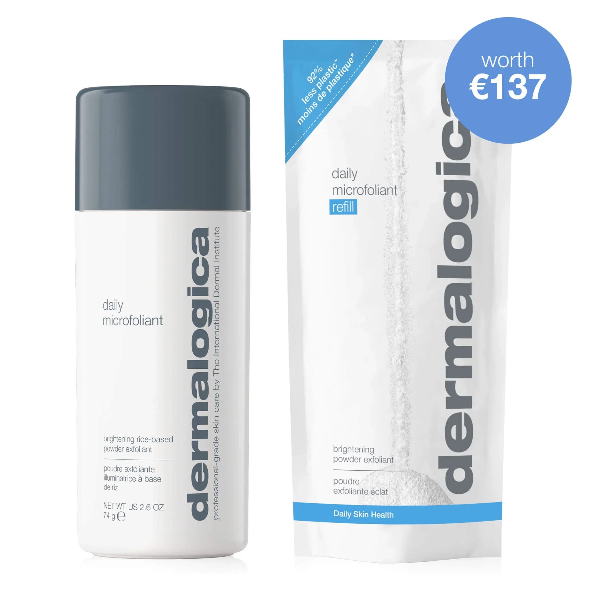 Daily Microfoliant Full size + Refill Pouch (2 x 74g) 20% OFF* (8481112981834)